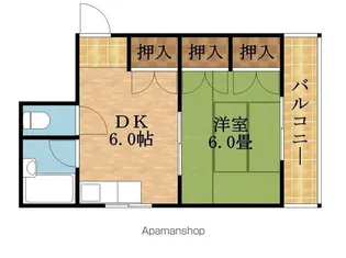 ハイツ高倉【5階】の間取り