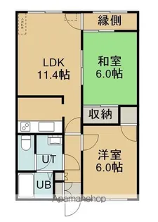 もとい坂フラット【102号室】の間取り