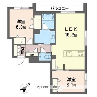 クレスティーク【202号室号室】の間取り