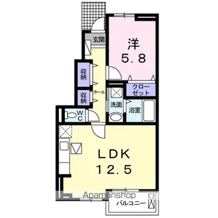 セレーノ プラシード【1階】の間取り
