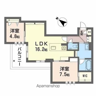 シャーメゾン 新屋敷 PREMIUM【3階】の間取り
