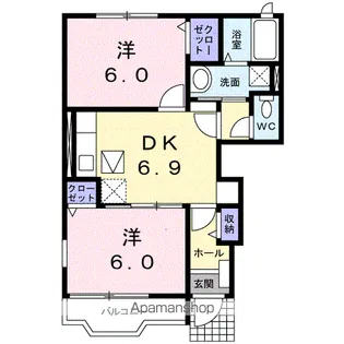 ソレアード【1階】の間取り