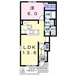 プランタンコートV【1階】の間取り