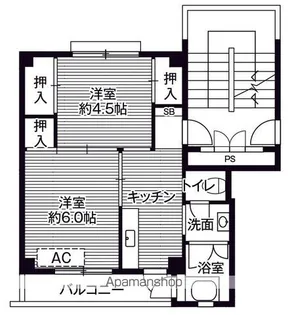 ビレッジハウス高山2号棟【402号室】の間取り