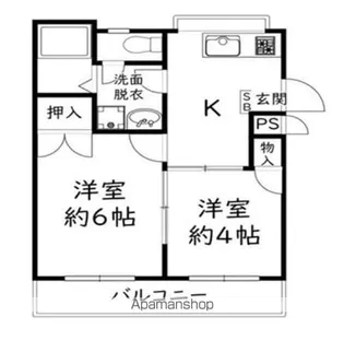 ハイツ豊中【2階】の間取り
