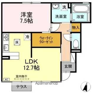 ウィステリア平福【1階】の間取り