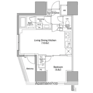 ザ・パークハビオ本郷菊坂【8階】の間取り
