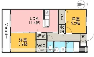 グランマスト高埇【2階】の間取り