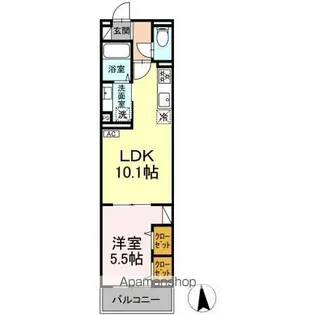 Dアセット栄町【301号室】の間取り