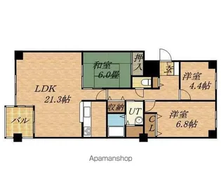 びなすひばりが丘25【4階】の間取り