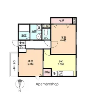 ラフォーレ幸【1階】の間取り