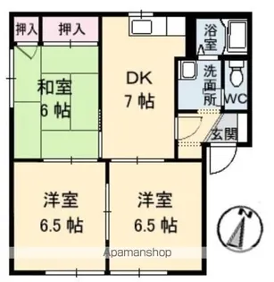 アンリシールA【1階】の間取り