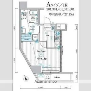 MAXIV ALIVE堀切菖蒲園【2階】の間取り