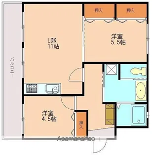 HIIKAWA APARTMENT【3階】の間取り