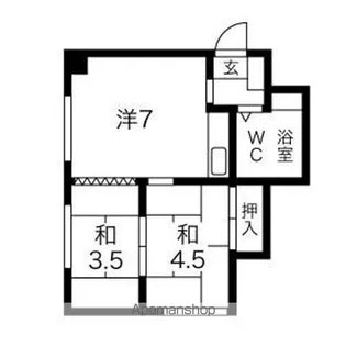 アーバンハイツKー2【A号室】の間取り