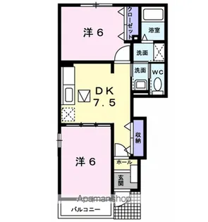 アンジュメゾン Ⅰ【1階】の間取り