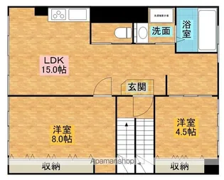 ユウパレス和泉府中Ⅱ【2号室】の間取り