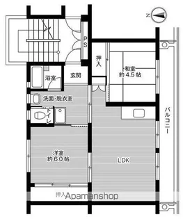 ビレッジハウス伊那福島2号棟【502号室】の間取り