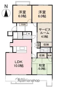 オリエントコート三条【103号室】の間取り
