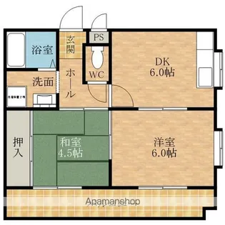 メゾンドかもり【305号室】の間取り