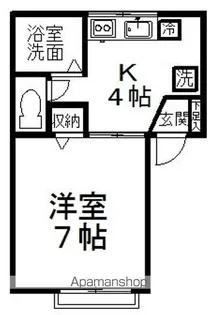 ハイカムール・ヒロ【1階】の間取り