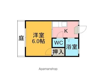 パームタウン B【102号室】の間取り