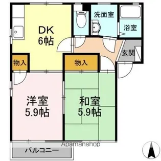 メイゾンアプリコット B【2階】の間取り