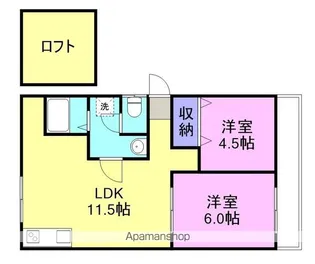 シーガル大和【203号室】の間取り