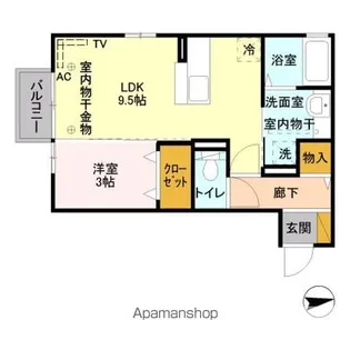アブニール【2階】の間取り