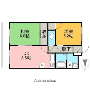 ウインディー広田Ⅱ【203号室】の間取り