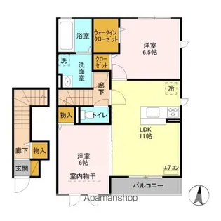 ベルクリア城南 B【2階】の間取り