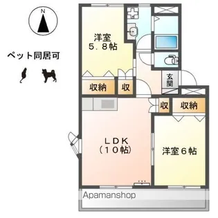 グランディアⅠ【4階】の間取り