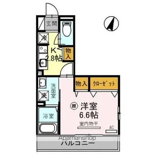 バレンティア【3階】の間取り