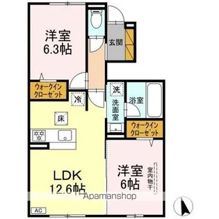 グレイスマチハタ【1階】の間取り