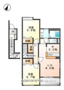 アシューレ【2階】の間取り