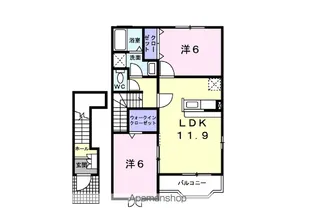 グリーンヒルズ カーサC【2階】の間取り