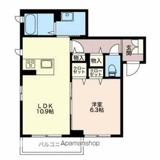シャーメゾン小針【201号室】の間取り