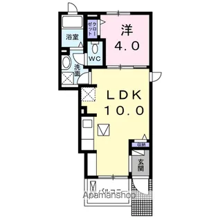 アクアサイド 弐番館【1階】の間取り