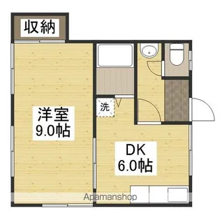 コーポ武蔵【2階東号室】の間取り