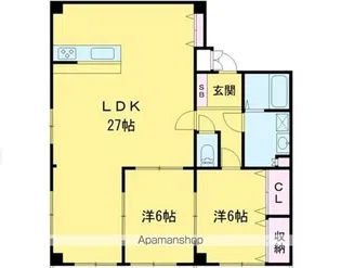 レジデンスヤマザキⅡ【3階】の間取り