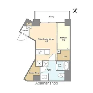リヴィコート下落合【2階】の間取り