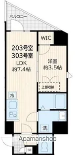 アルカンシエル新宿大京町【2階】の間取り