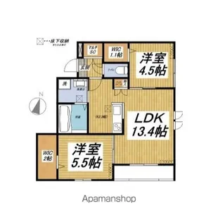LALUCE A【1階】の間取り
