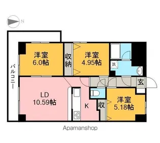 STパールハイツ【401号室】の間取り