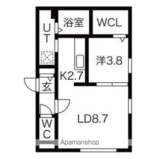 Roca Hassamu【2階】の間取り