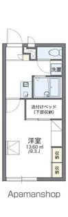 レオパレスエクセル【109号室】の間取り