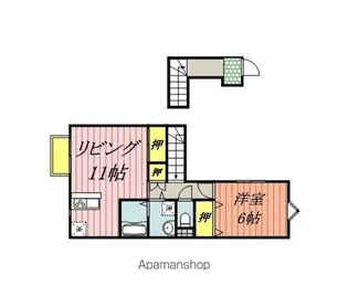ニューパンサヴァレー【201号室】の間取り