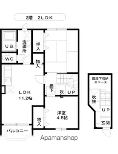 フロンティアⅡ【2階】の間取り