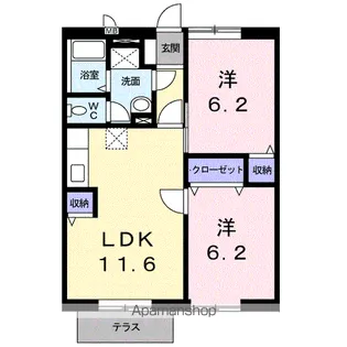 グレイスドリーム【1階】の間取り