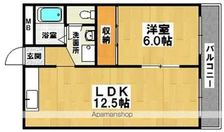 クロップ・ウエスタミ【203号室】の間取り
